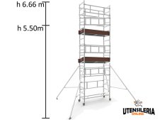 Ponteggio SMART TOWER Marchetti in alluminio m 0.75x1.66x6.66