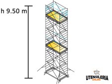 Ponteggio SYSTEM 100X180 Marchetti in acciaio m 1.00x1.80x9.50