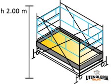 Ponteggio SYSTEM 100X200 Marchetti in acciaio m 1.00x2.00x2.00