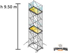 Ponteggio SYSTEM 100X200 Marchetti in acciaio m 1.00x2.00x9.50