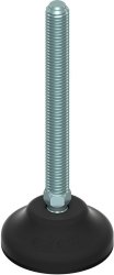 Piedino di livellamento in plastica antiscivolo Martin M12x125 D.65