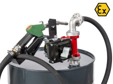 Pompa elettrica Meclube Atex per travaso benzina in kit con pistola automatica