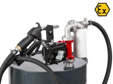 Pompa elettrica Meclube Atex per travaso benzina in kit con pistola manuale e filtro