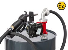 Pompa elettrica Meclube Atex per travaso benzina in kit con pistola manuale
