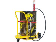 Pompa pneumatica distribuzione olio carrellato Meclube per fusti 180-220l in Kit