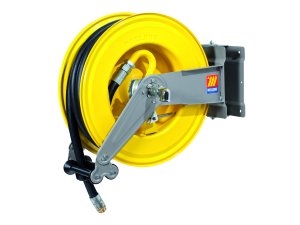 Avvolgitubo automatico in acciaio Meclube S-555 per gasolio, tubo 15 mt