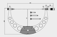 Micrometri per esterni risoluzione 0,01mm superfici in MB