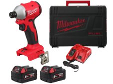 Avvitatore ad impulsi Milwaukee M18 BLIDR a 3 velocità e attacco esagonale 1/4" in Set