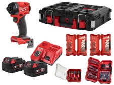 Avvitatore ad impulsi Milwaukee M18 Fuel FID3 con 2 batterie, valigetta e 95 accessori