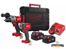 Trapano avvitatore M18 FPD2 + Avvitatore impulsi M18 FIW2F12 in Kit 18V