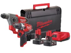Milwaukee trapano avvitatore M12 FPD e Tassellatore M12 CH in Kit 12V