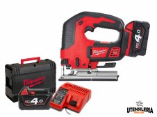 Seghetto alternativo Milwaukee M18 BJS-402C + 2 Batterie 18V 4.0Ah