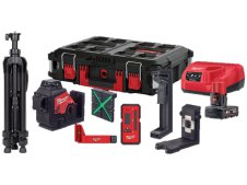 Kit livella laser Milwaukee M12 3PL a 3 linee verdi con accessori