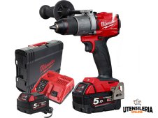 Trapano Milwaukee M18 FPD2-502X con percussione batteria 5.0Ah Trapano Milwaukee M18 FPD2-502X con percussione batteria 5.0Ah