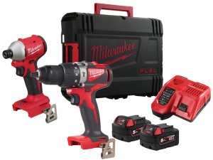 Kit Milwaukee 18V Trapano BLPD2 + Avvitatore ad impulsi BLIDR con 2 batterie e valigetta