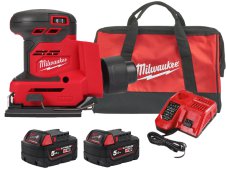 Levigatrice quadrata a batteria Milwaukee M18 BQSS 113x104mm in Kit