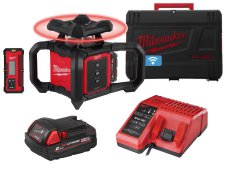 Livella laser rotante Milwaukee M18 Fuel RLOH One-Key raggio orizzontale rosso, 600mt