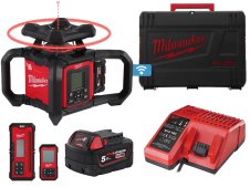 Livella laser rotante Milwaukee M18 Fuel RLOHV One-Key raggio orizzontale/verticale rosso, 1200mt