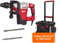 Martello demolitore Milwaukee K500 S 1300W + Trolley Packout IN OMAGGIO