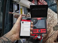 Monitor sistema di ispezione Milwaukee M18 SIM per visualizzazione immagini e video