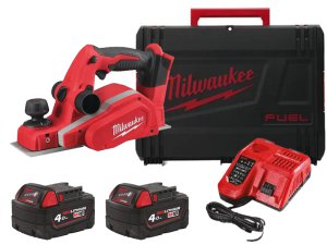 Pialla a batteria Milwaukee M18 BP truciolo 0-2mm in Kit con valigetta e 2 batterie