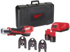 Pressatrice idraulica compatta Milwaukee M12 HPT in kit con ganasce TH 16-26