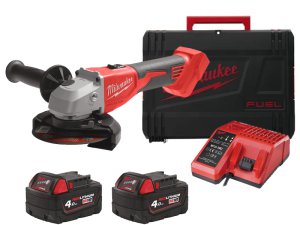 Smerigliatrice angolare Milwaukee M18 BLSAG125X, avvio a slitta disco 125mm in Set