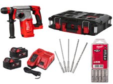 Tassellatore Milwaukee M18 Fuel BLHX SDS-Plus con 2 batterie, valigetta e 95 accessori