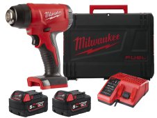 Termosoffiatore a batteria Milwaukee M18 BHG temperatura massima 470°C in Kit Termosoffiatore a batteria Milwaukee M18 BHG temperatura massima 470°C in Kit