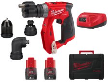 Trapano avvitatore Milwaukee M12 Fuel FDDX con 4 mandrini intercambiabili