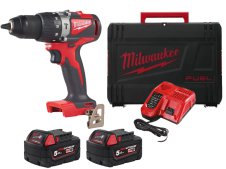 Trapano con percussione Milwaukee M18 BLPD2 con 2 batterie, caricabatterie e valigetta Trapano con percussione Milwaukee M18 BLPD2 con 2 batterie, caricabatterie e valigetta