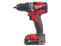 Trapano avvitatore a percussione Milwaukee M18 CBLPD, 60Nm 2 batterie