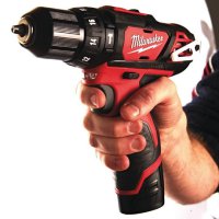 Trapano con percussione a batteria Milwaukee M12 BPD-202C 12V
