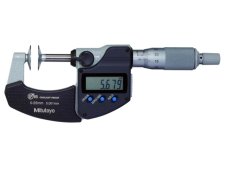 Mitutoyo micrometro digitale con contratti a disco 0-25mm, risoluzione 0,001mm, uscita dati Mitutoyo micrometro digitale con contratti a disco 0-25mm, risoluzione 0,001mm, uscita dati