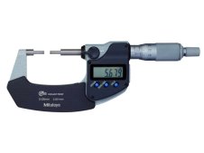 Mitutoyo micrometro digitale con steli ribassati 0-25mm, risoluzione 0,001mm, uscita dati Mitutoyo micrometro digitale con steli ribassati 0-25mm, risoluzione 0,001mm, uscita dati