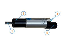 Motore pneumatico Ober industriale reversibile Serie LFB4R 160W consumo 400 Nl/1’