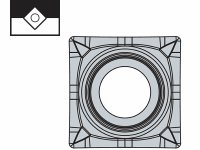 Inserti per lavori di tornitura SCGX-PMN positivi (10pz)