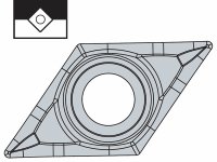 Inserti per lavori di tornitura DCGX-PMN positivi (10pz)