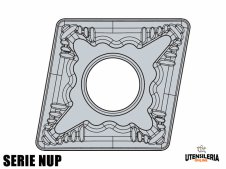 Inserti per lavori di tornitura CNMG-NUP negativi (10pz)