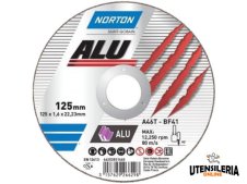 Disco da taglio ALU per alluminio 115x1.6 veloce e preciso Norton (25pz)