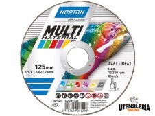 Disco da taglio MULTI MATERIAL per tutti i metalli 115x1.0 Norton (25pz) Disco da taglio MULTI MATERIAL per tutti i metalli 115x1.0 Norton (25pz)