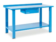 Banco da lavoro OMCN 1500x700x850mm con piano in acciaio ed un cassetto