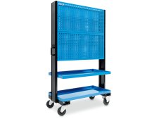 Carrello multiuso OMCN C52 con doppio pannello forato e 2 ripiani, 980x470x1500mm