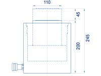 Cilindro idraulico alta potenza semplice effetto OMCN 364/M ritorno a molla h.245mm, 85 Ton