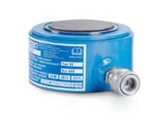 Cilindro idraulico compatto a semplice effetto OMCN 363/M con ritorno a molla h.75mm, 50 Ton