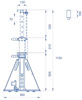 Sollevatore pneumatico a due colonnette OMCN 930, portata 20000 Kg