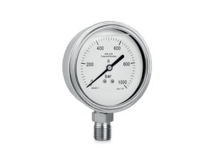 Manometro OMCN 002/A Ø100mm, scala 0-1000bar per presse idrauliche con pompa a pedale