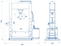 Pressa elettroidraulica OMCN 154/ML 1,5kW ad una velocità, portata 10 ton