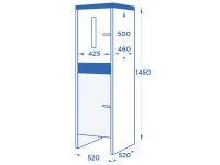 Pressa schiaccia barattoli OMCN 390/B con pompa idropneumatica, 4 Ton