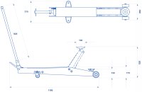 Sollevatore idraulico a carrello OMCN 113 alzata 520mm portata 1500 Kg